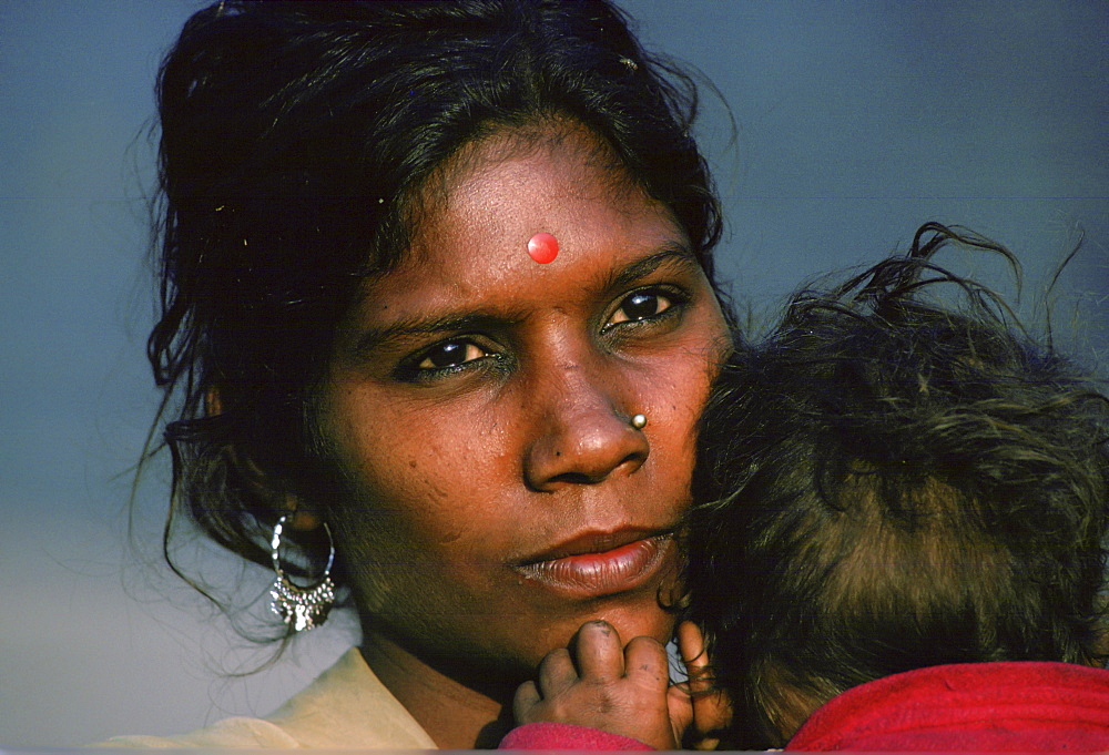 Young mother, Delhi, India.