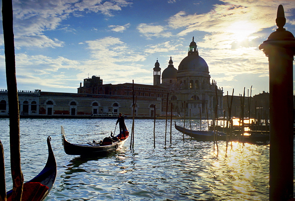 Cathedral of Santa Maria Della Salute seen from across the Grand Canal, Venice, Italy