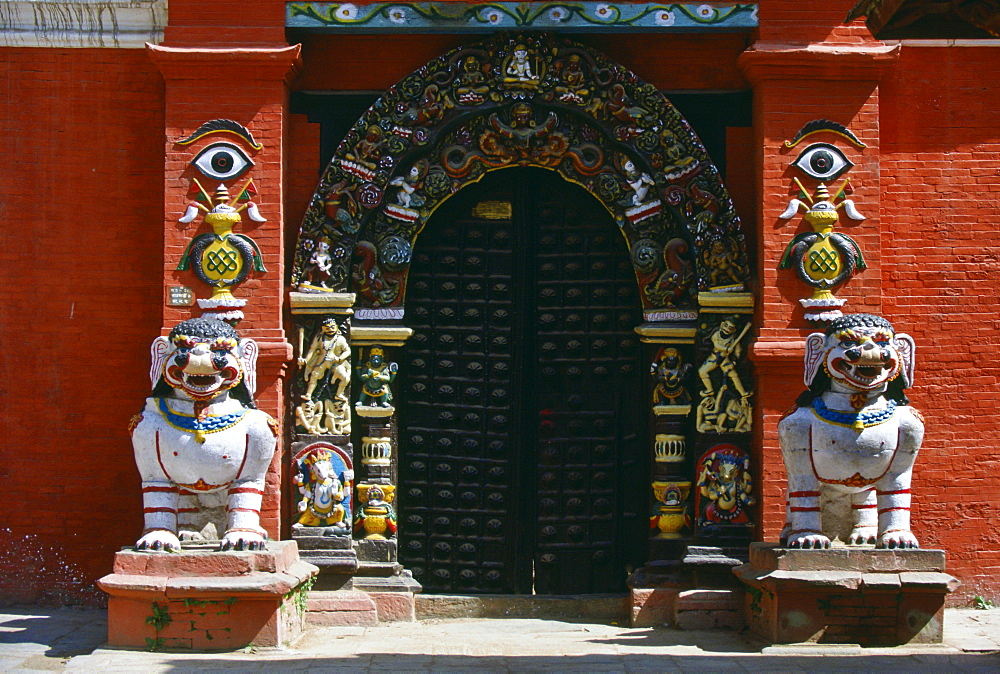 Temple doorway, Bhaktapur, Nepal