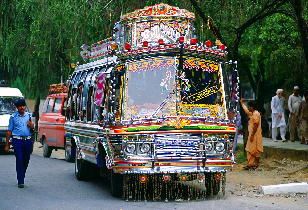 A decorated bus in Islamabad, Pakistan