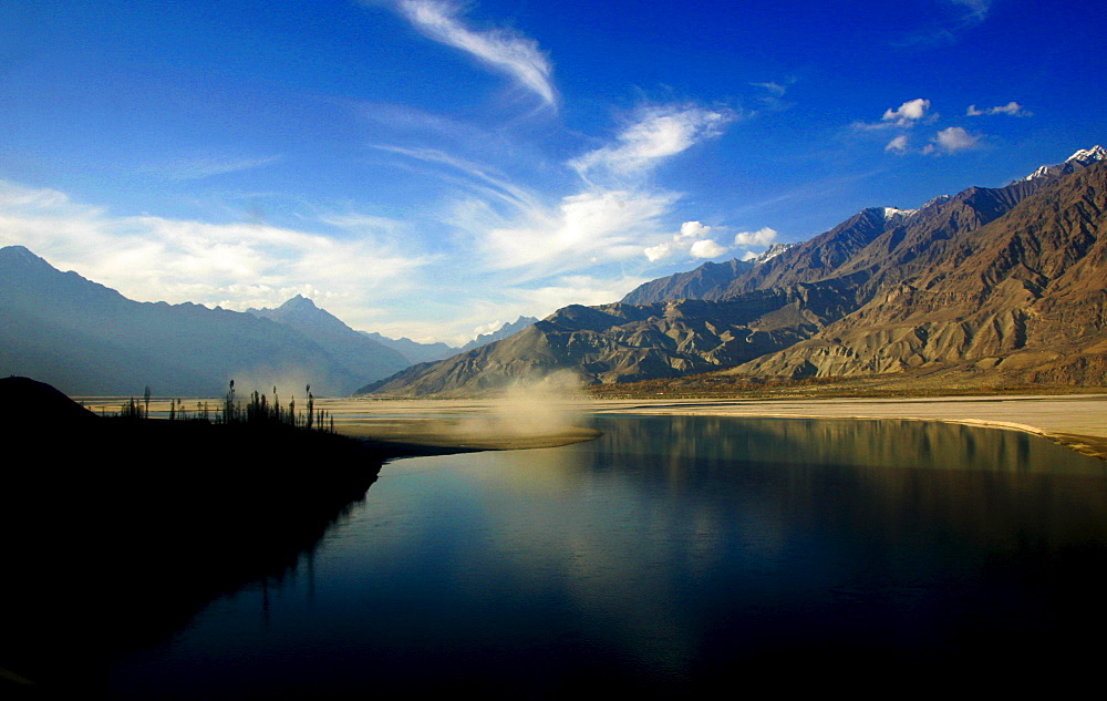 River through valleys of Karokoram Mountains, Skardu Valley, North Pakistan