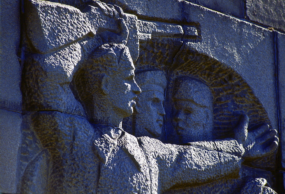 Carving on a war memorial, St Petersburg, Russia.