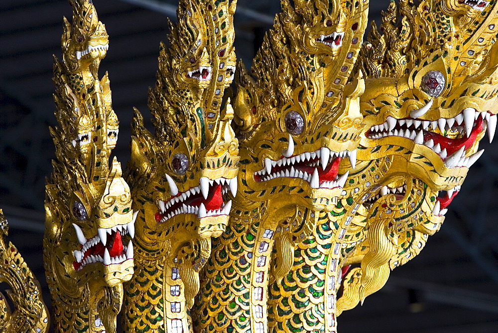 Ananta Naganaj figurehead at the Royal Barge Museum in Bangkok, Thailand