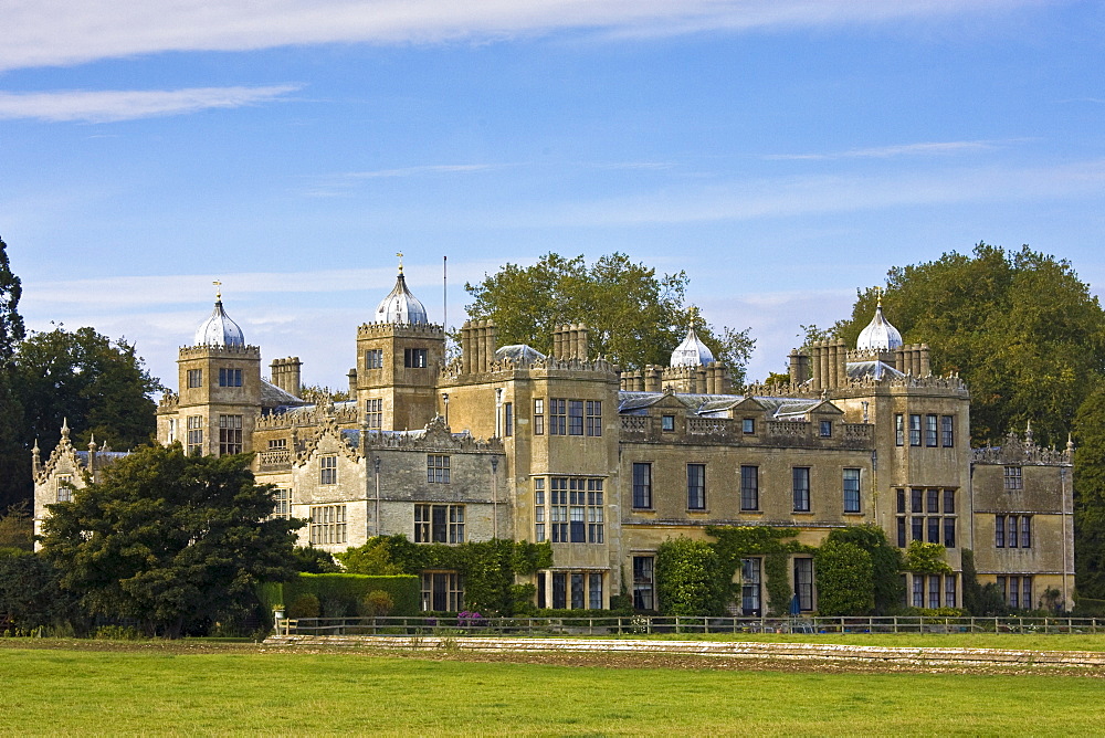 Charlton Park House, home of the Earl of Suffolk and Berkshire,  in Wiltshire, England, United Kingdom