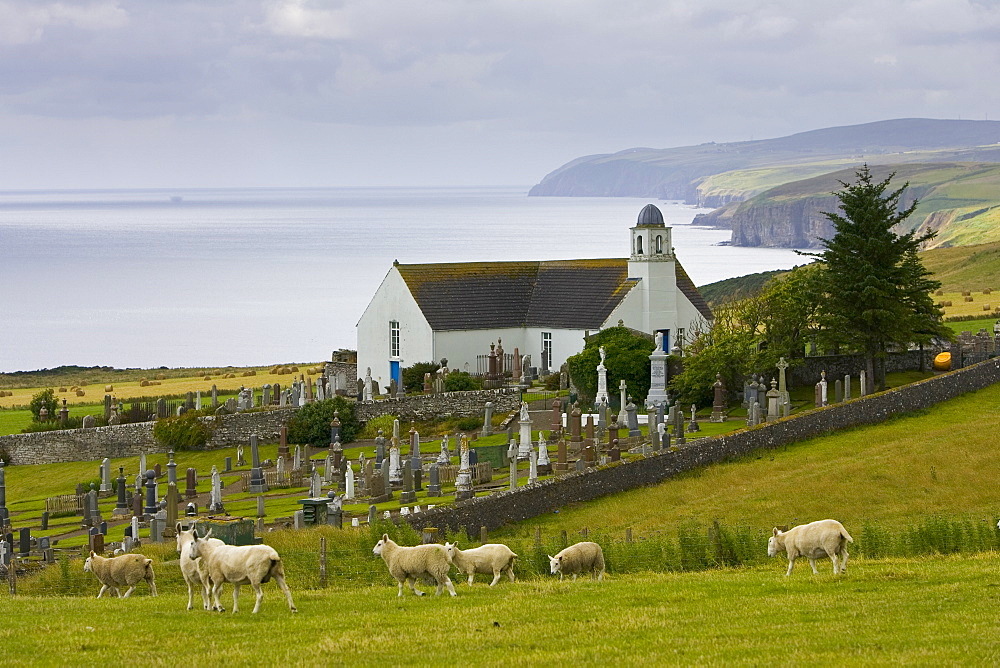 Canisbay church and graveyard in Caithness, Scotland, United Kingdom