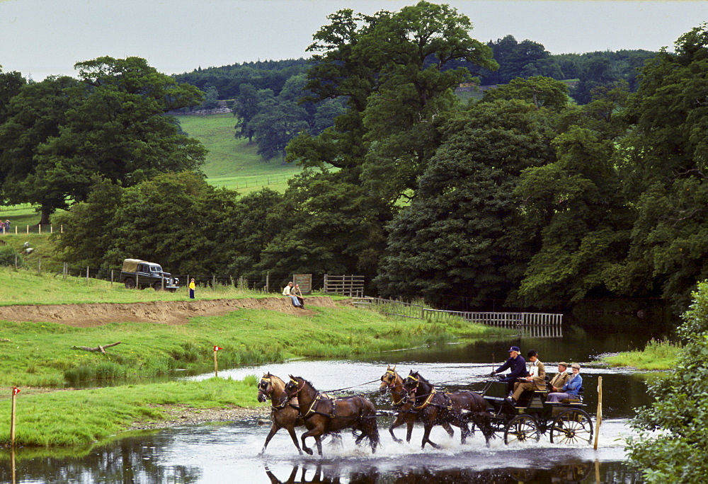 Carriage Driving Championships held in the grounds of Lowther Castle, Cumbria, United Kingdom