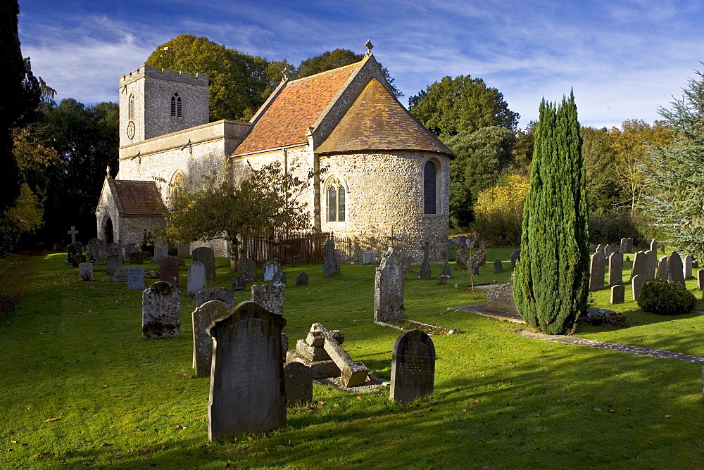 St Peter and St Paul Church and graveyard, Checkendon, Oxfordshire, United Kingdom