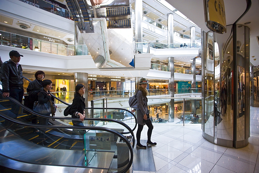 Shoppers in the Citic Square Shopping Mall on Nanjing Road, central Shanghai, China