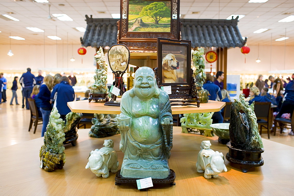 Jade ornatments for sale in the Huahui Jade Factory and Showroom, Xian, China