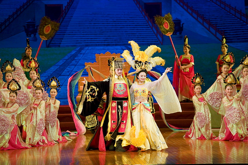 Dancers performing in the Tang Dance Show, Shaanxi Grand Opera House, Xian, China