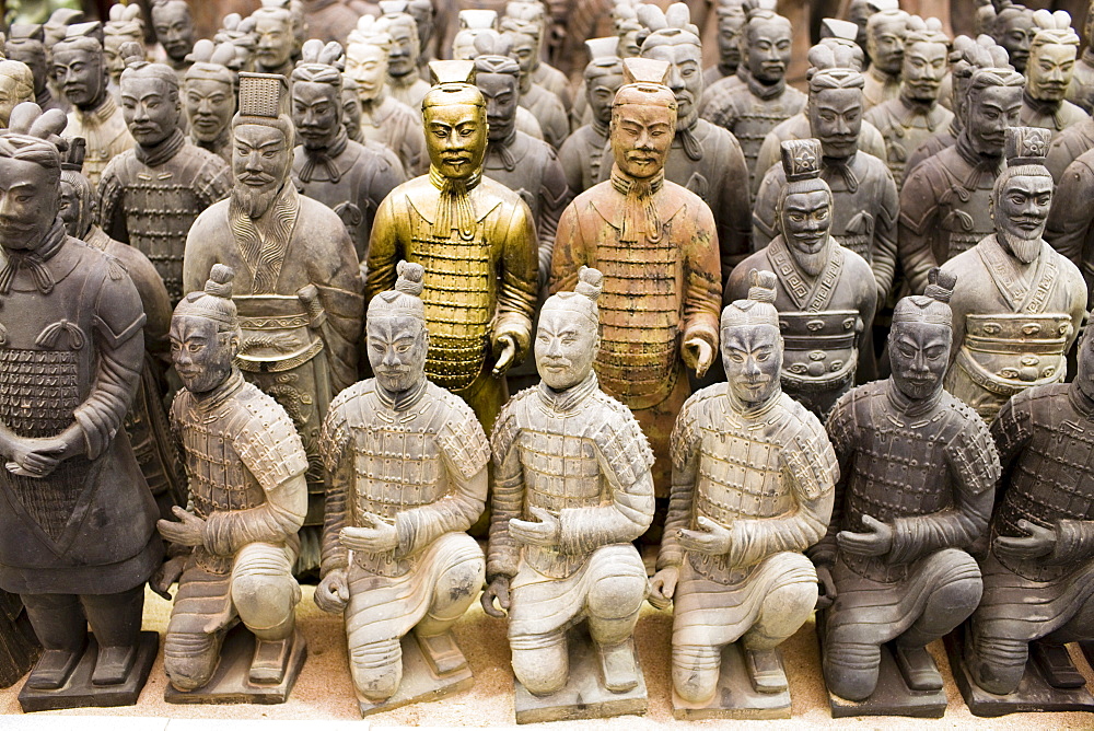 Terracotta Warrior souvenirs being made in factory, Xian, China