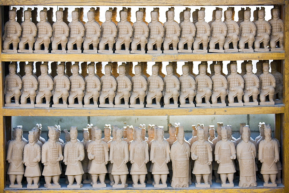 Terracotta Warrior souvenirs being made in factory, Xian, China