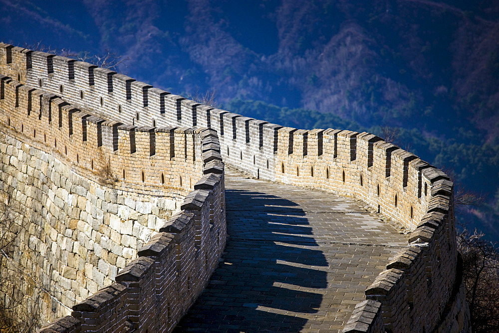 The ancient Great Wall at Mutianyu, north of Beijing (formerly Peking)