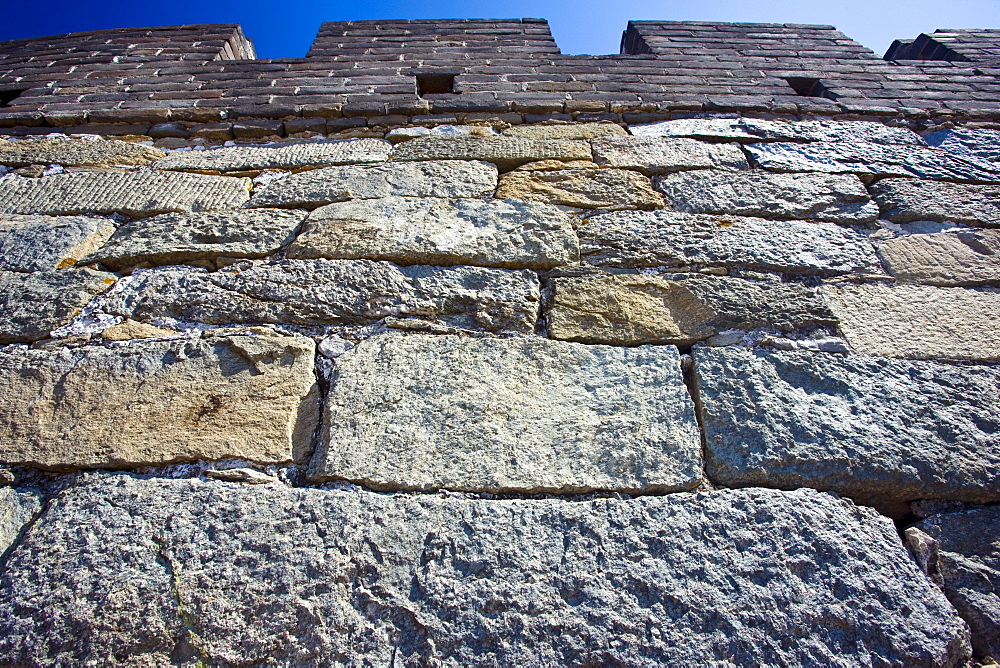 The ancient Great Wall of China at Mutianyu, north of Beijing (formerly Peking)