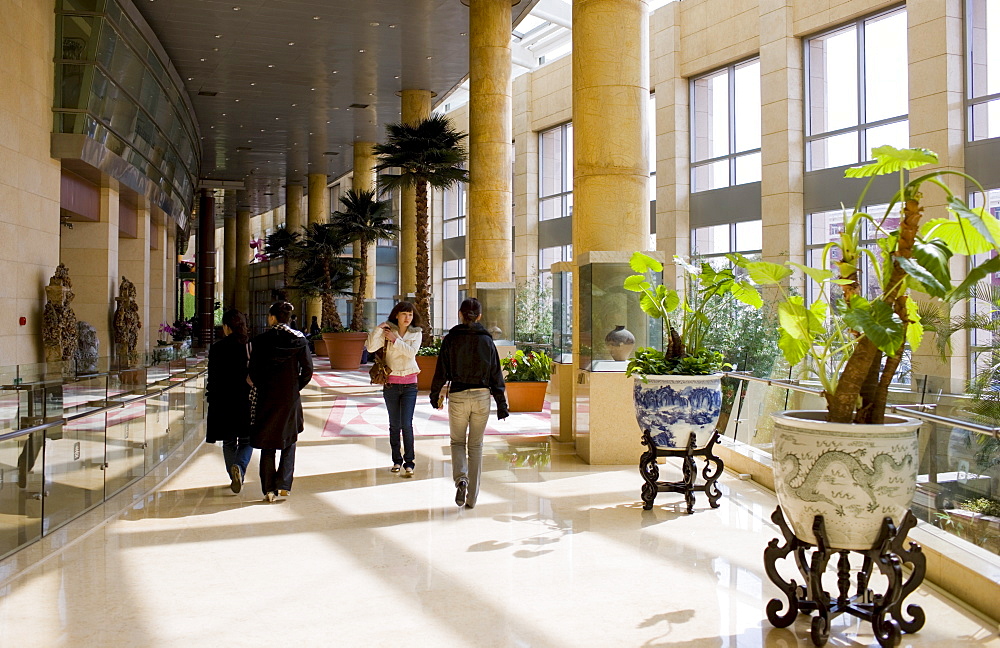 Lobby at the Beijing Hotel, official host hotel for Beijing Olympic Games, China