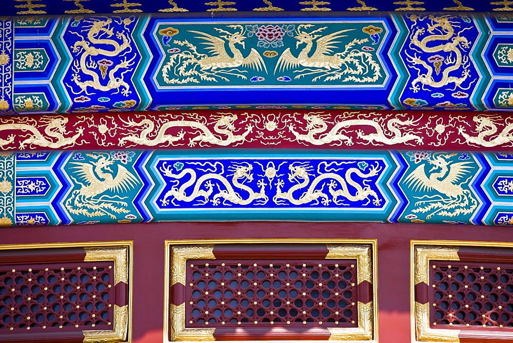 Detail of Hall of Prayer for Good Harvest, Qinian Dian, at the Ming Dynasty Temple of Heaven, Beijing, China