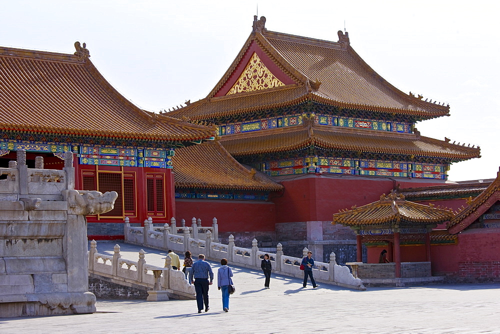 Tourists in the Forbidden City, Beijing, China