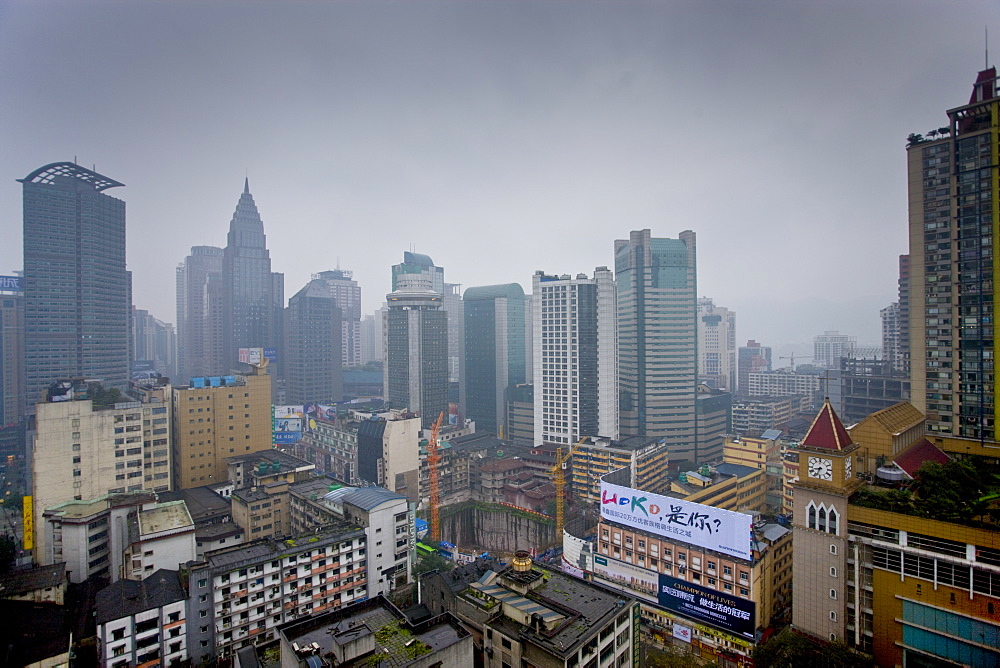 Shanghai skyline seen from the Oriental Pearl Television Tower, China