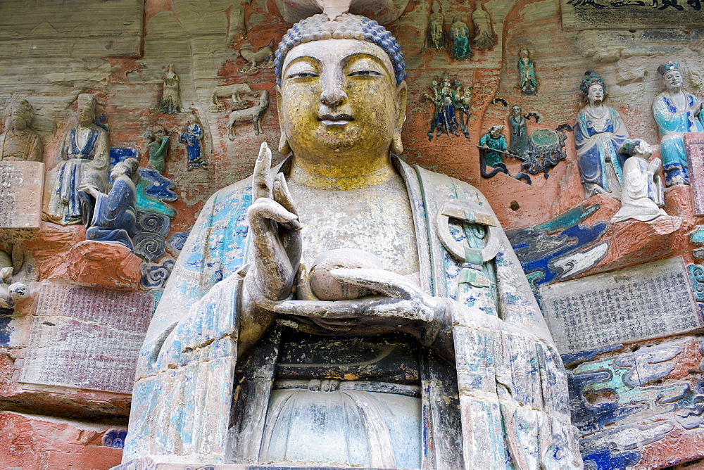 Dazu rock carvings Budhha, Mount Baoding, Chongqing, China