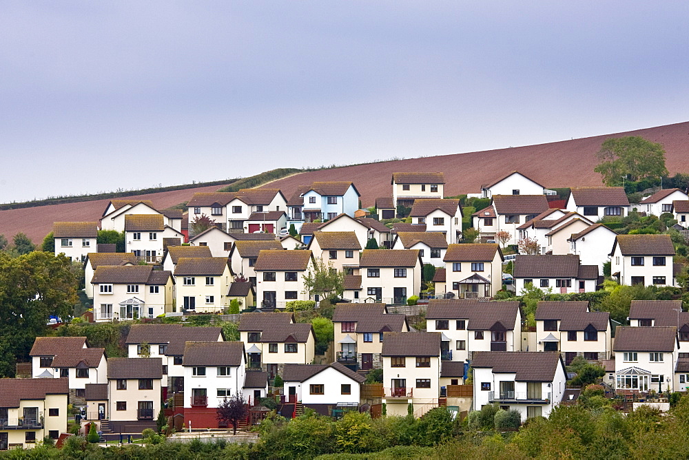 Housing in coastal town of Teignmouth, Devon, UK