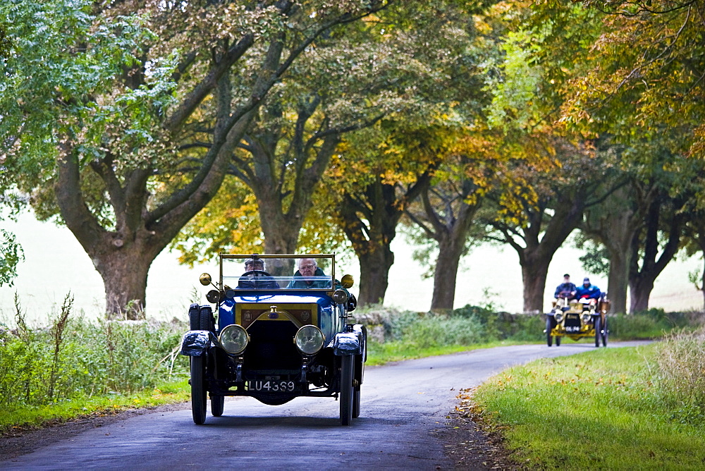 Vintage Fiat car on a Veteran Car Club rally The Cotswolds, Gloucestershire, United Kingdom