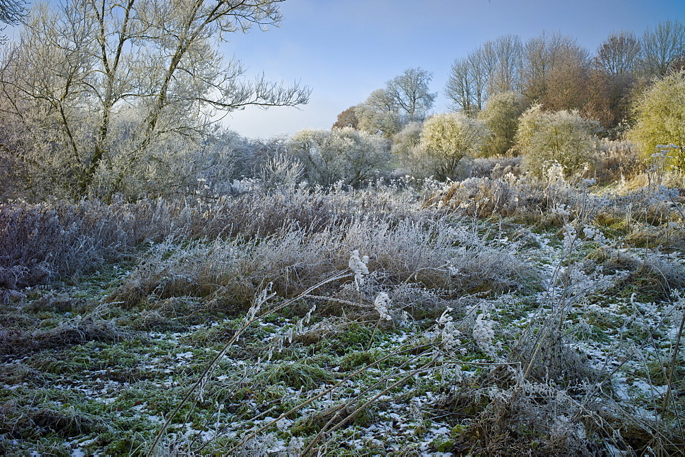 Winter scene hoar frost in The Cotswolds, UK