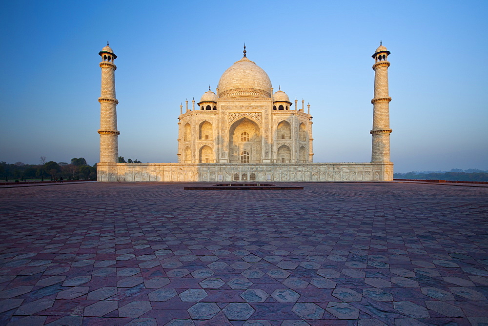 The Taj Mahal mausoleum eastern view (viewed from Taj Mahal Mosque), Uttar Pradesh, India