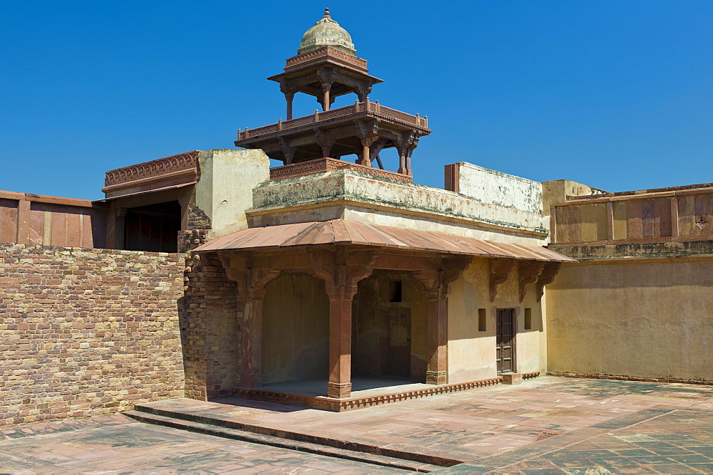 Fatehpur Sikri 17th Century historic palace and city of the Mughals, UNESCO World Heritage Site at Agra, Northern India