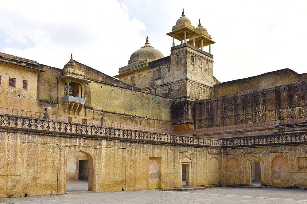 Chattri at The Amber Fort a Rajput fort built 16th Century in Jaipur, Rajasthan, Northern India