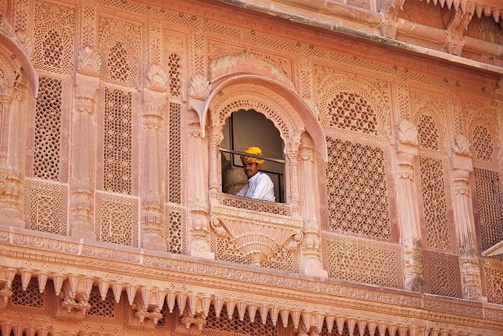 Mehrangarh Fort 18th Century section, The Armoury, at Jodhpur in Rajasthan, Northern India