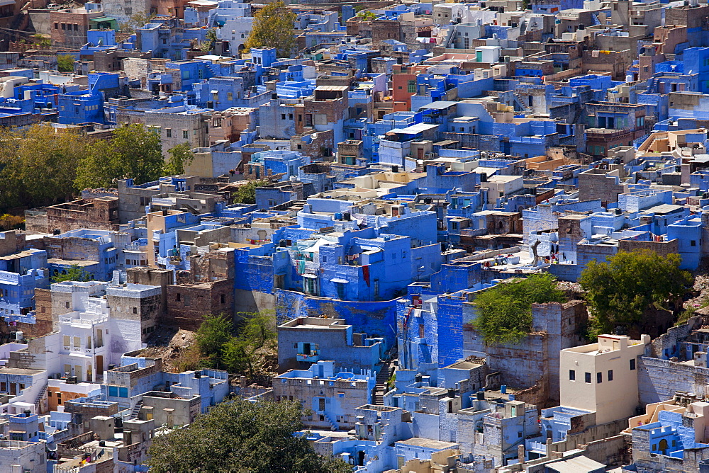 The Brahman Blue City, Brahmpuri area, of Jodhpur in Rajasthan, Northern India