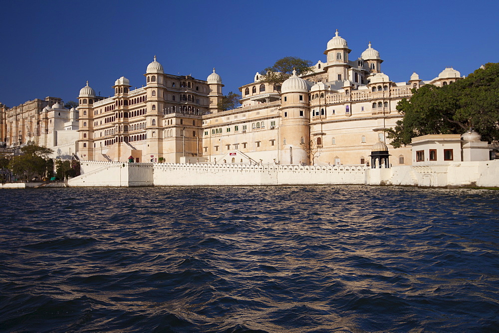 The City Palace Complex and Shiv Niwas Palace Hotel owned by 76th Maharana of Mewar, His Highness, Shreeji Arvind Singh Mewar of Udaipur, Rajasthan, India