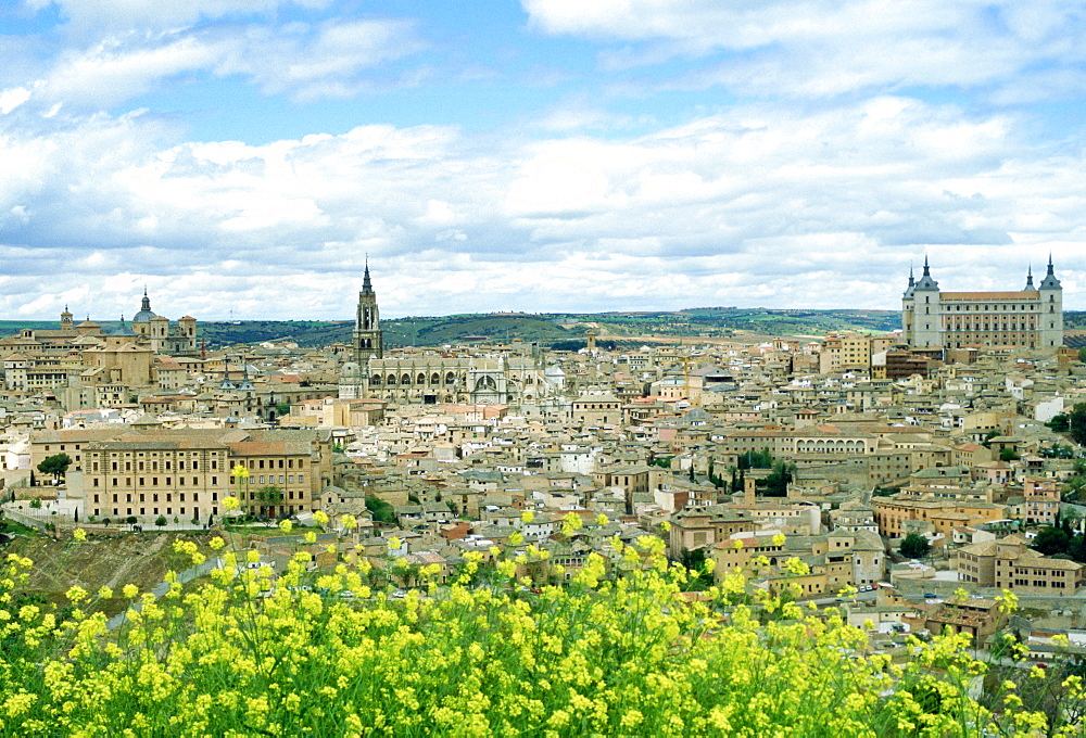 Panoramic view of the city of Toledo, the former capital of Spain