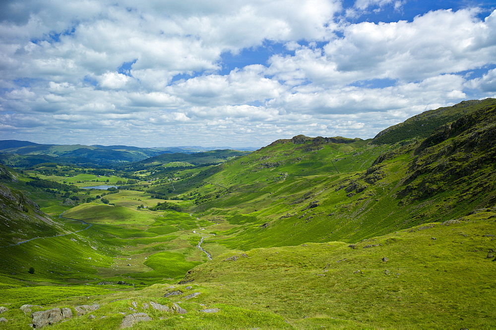 Wrynose Pass in the Dudden Valley part of the Lake District National Park, Cumbria, UK