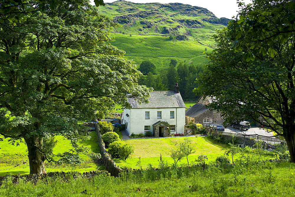 Hill farm smallholding in the Lake District National Park, Cumbria, UK