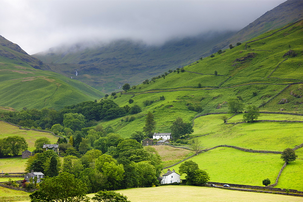 Hill Farm at Easedale near Grasmere in the Lake District National Park, Cumbria, UK