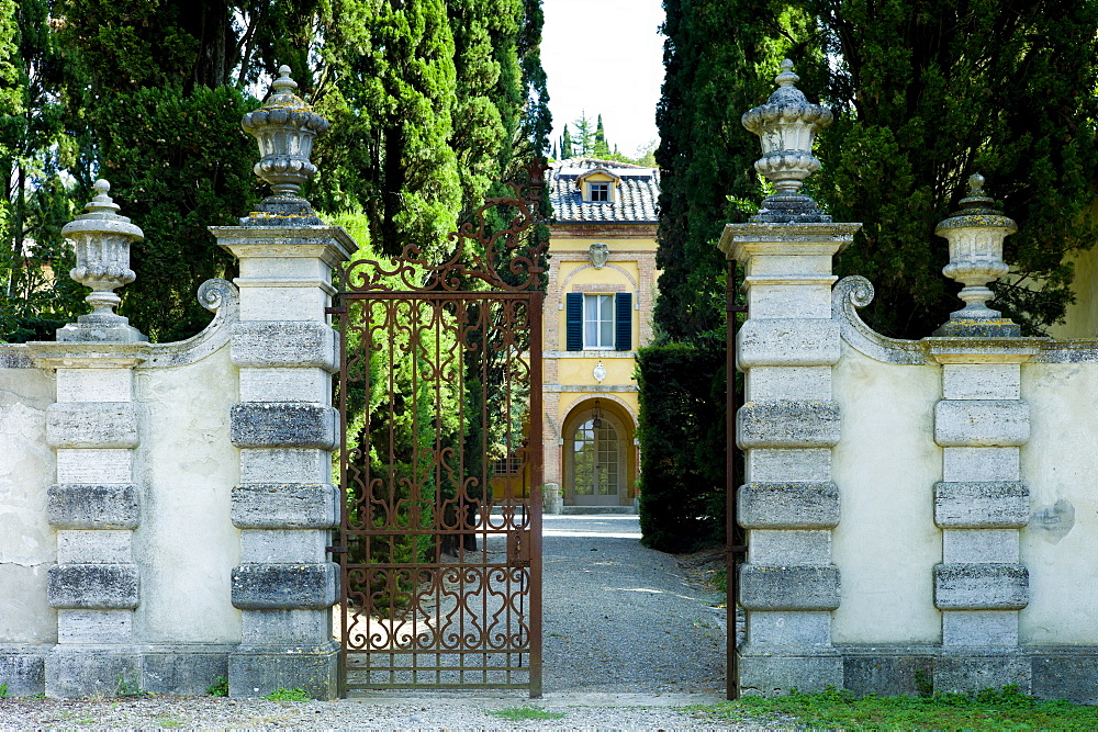 La Foce mansion open to the public near Montepulciano in Val D'Orcia area of Tuscany, Italy