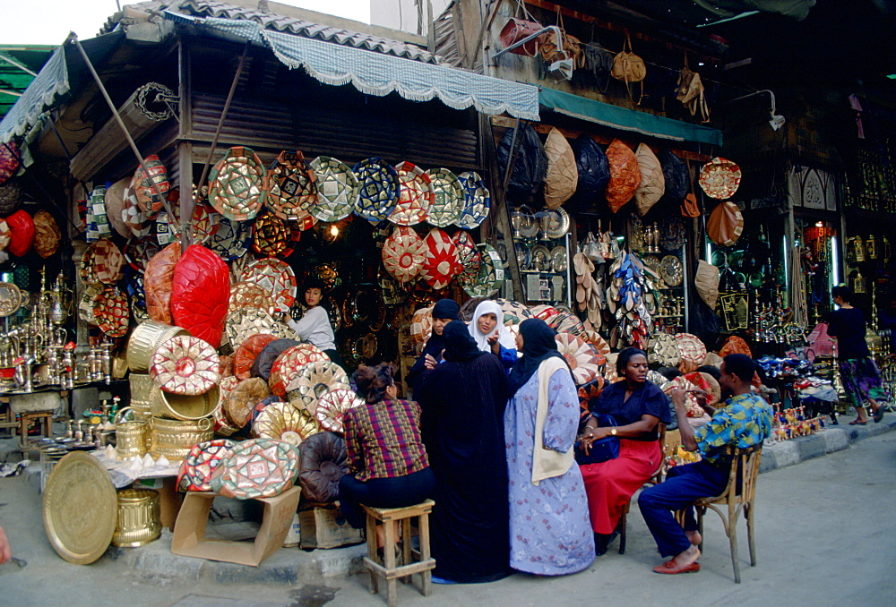 Shoppers in the Souk in Cairo, Egypt