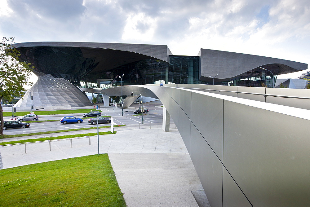 Modern architecture at the BMW Customer Collection, Showroom, Museum, Headquarters and Factory in Munich, Bavaria, Germany