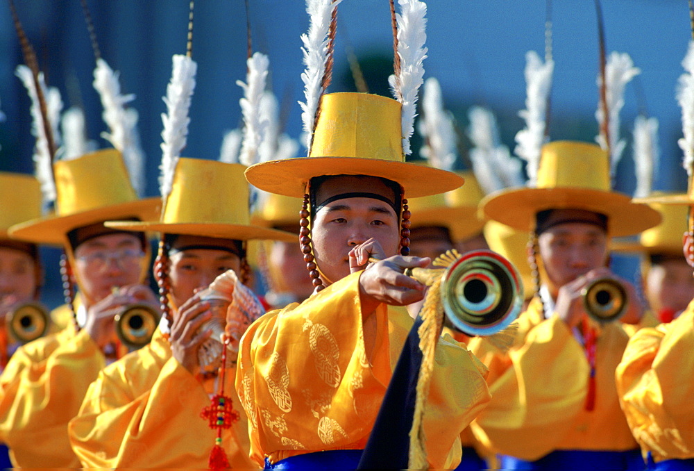 Ceremonial guard musicians in South Korea