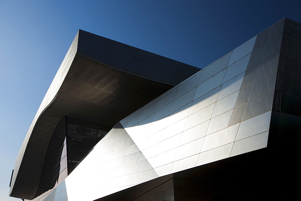 Modern architecture at the BMW Factory and Headquarters in Munich, Bavaria, Germany