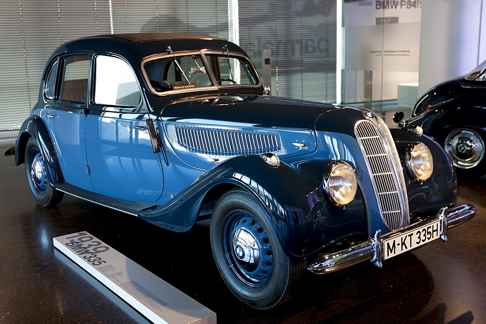 BMW 335 1939 model car on display  at the BMW Museum and Headquarters in Munich, Bavaria, Germany