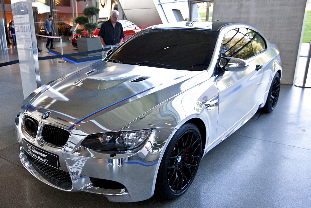 BMW M3 Showcar Chrome Bullet on display at the BMW Museum and Headquarters in Munich, Bavaria, Germany