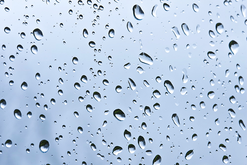 Raindrops on glass