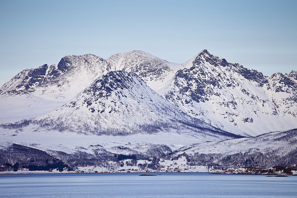 Hamlet on Kvaloya Island near Sommeroy in Arctic Circle Northern Norway