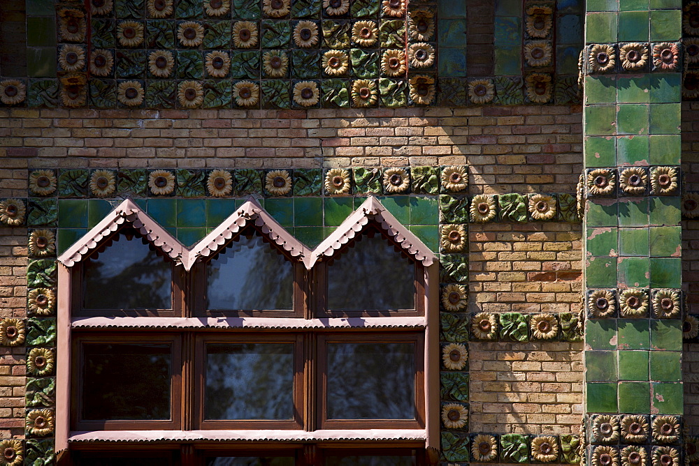 Tourist attraction El Capricho de Gaudi (The Caprice Villa Quijano) at Comillas in Cantabria, Northern Spain