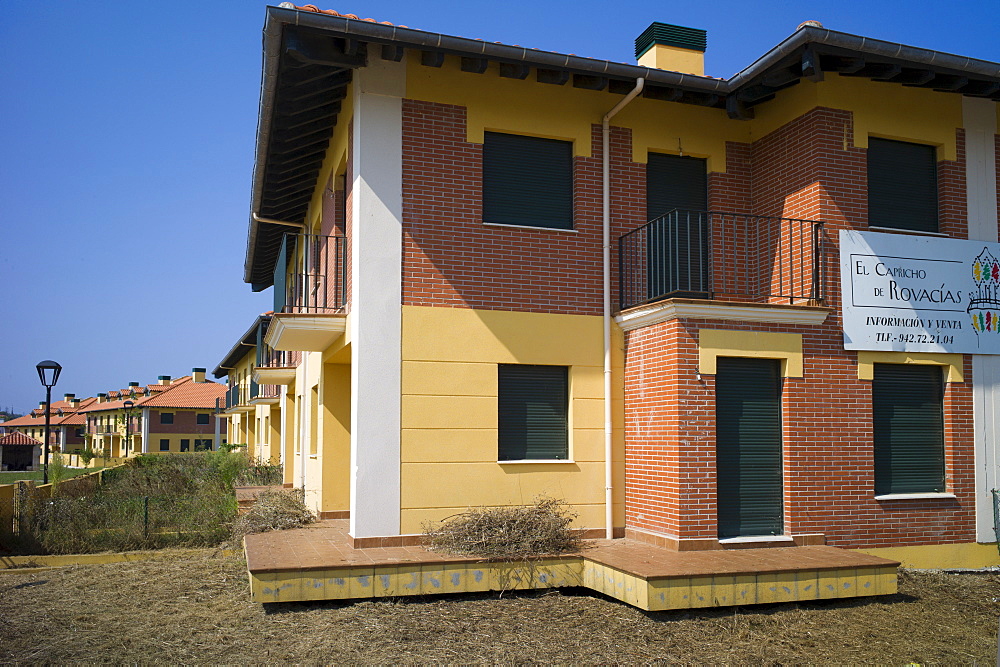 New housing estate a sign of economic development at Comillas in Cantabria, Northern Spain