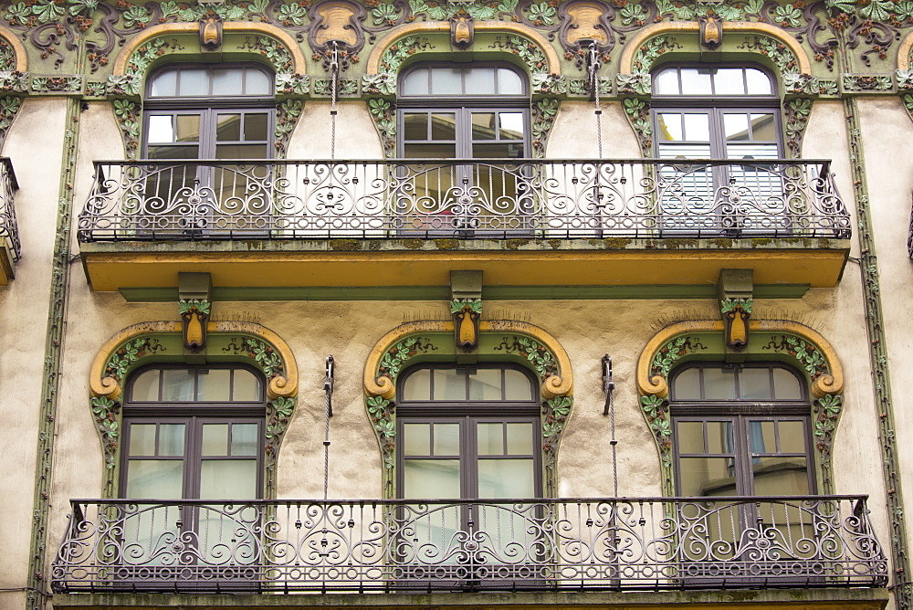 Traditional architecture in Gijon city, Asturias, Northern Spain