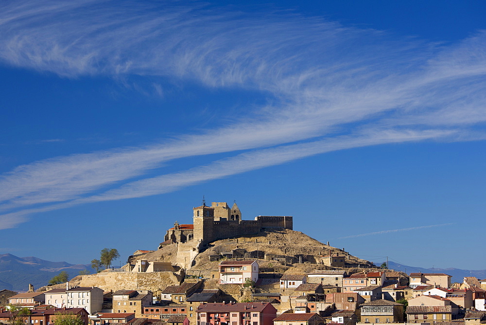 Hill town and citadel of San Vicente de la Sonsierra in La Rioja, Northern Spain