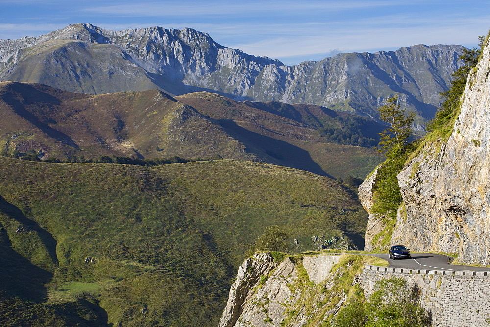 Car journey in Parc National des Pyrenees Occident, France